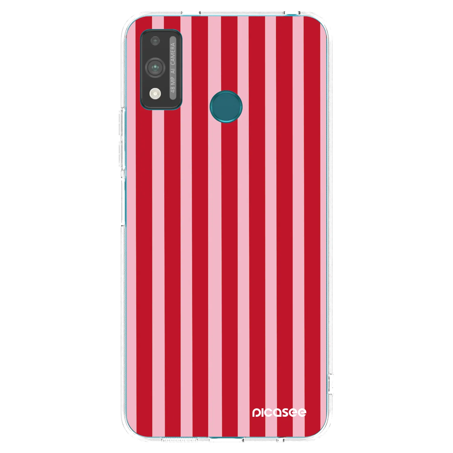Picasee Honor 9X Lite Hülle - Transparentes Silikon - Lines red