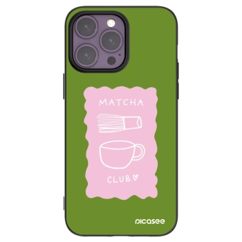 Picasee Apple iPhone 14 Pro Max Hülle - Schwarzes Silikon - Matcha club