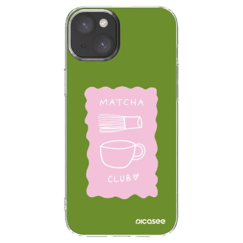 Picasee Apple iPhone 15 Plus Hülle - Transparentes Silikon - Matcha club
