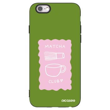 Picasee Apple iPhone 6/6S Hülle - Schwarzes Silikon - Matcha club