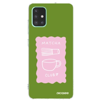 Picasee Samsung Galaxy A51 A515F Hülle - Transparentes Silikon - Matcha club