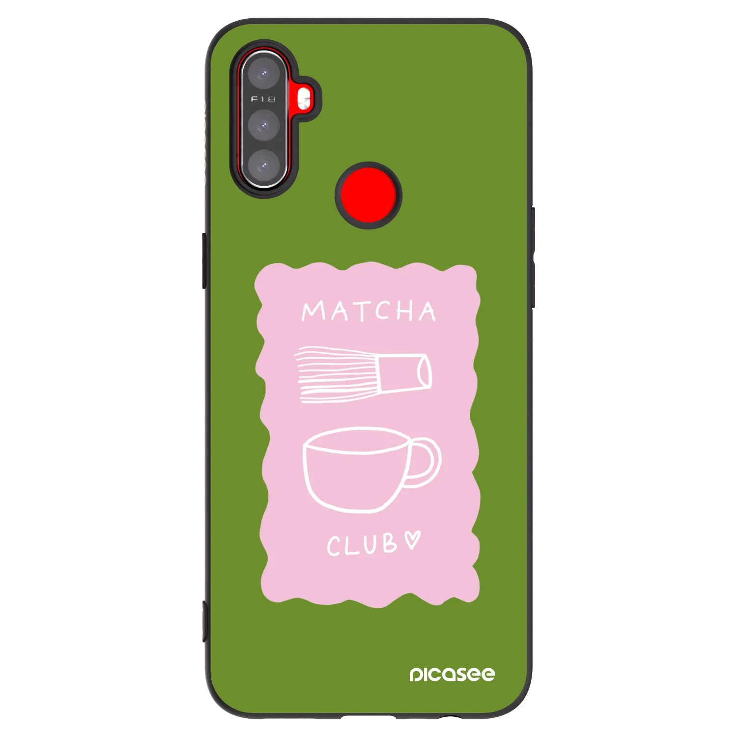 Picasee Realme C3 Hülle - Schwarzes Silikon - Matcha club