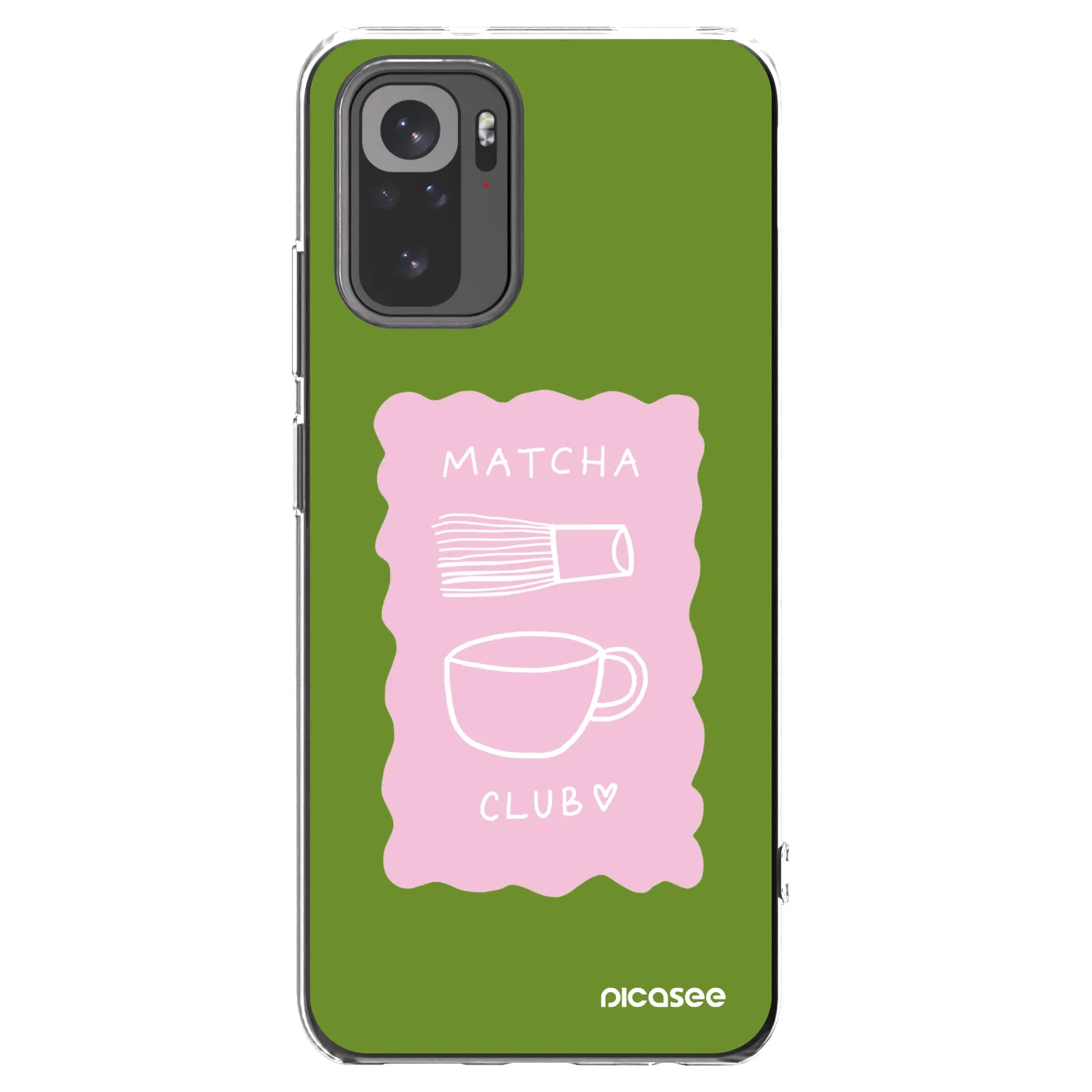 Picasee Xiaomi Redmi Note 10S Hülle - Transparentes Silikon - Matcha club