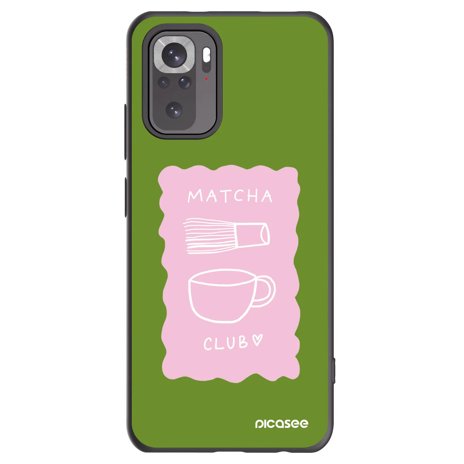 Picasee Xiaomi Redmi Note 10S Hülle - Schwarzes Silikon - Matcha club