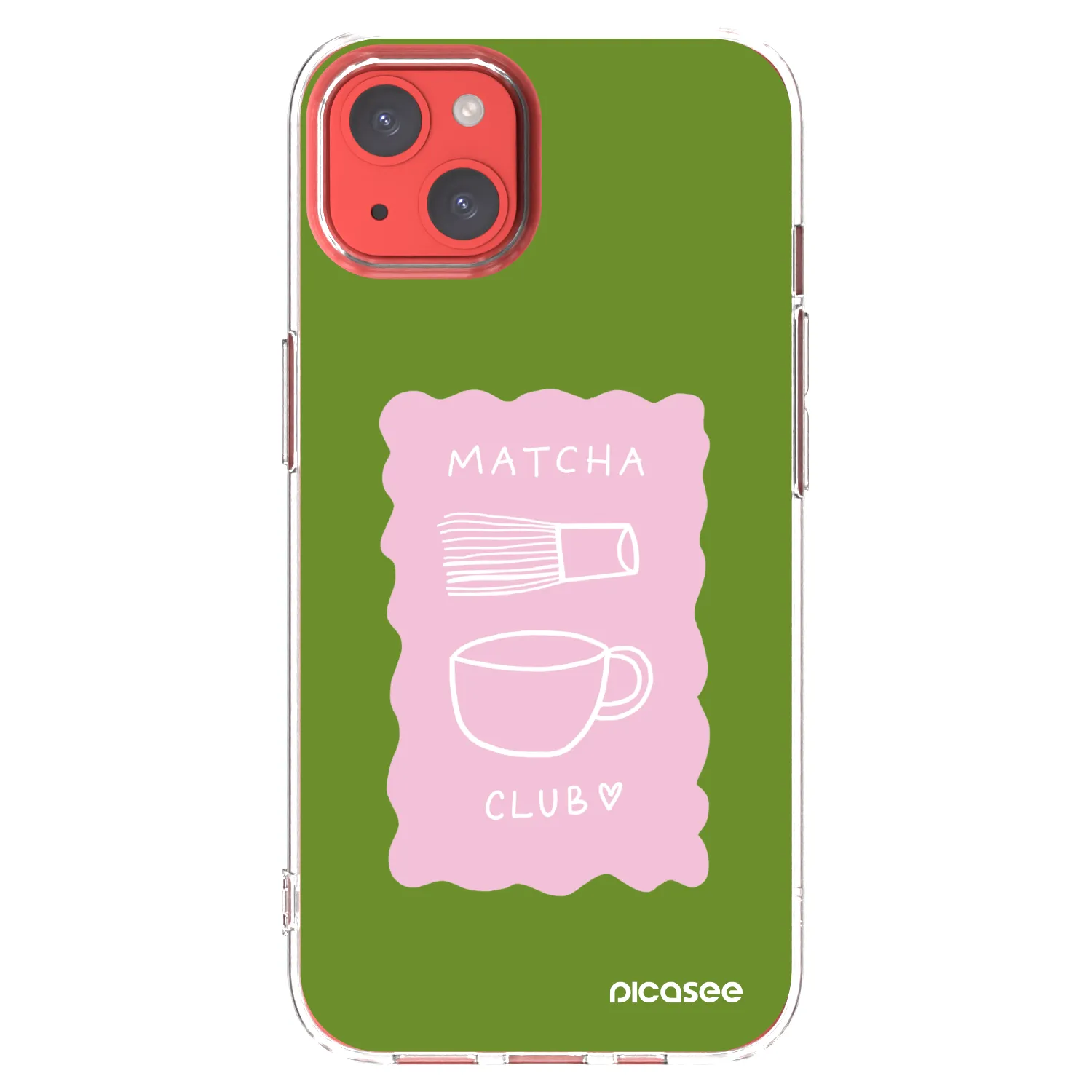 Picasee Apple iPhone 13 Hülle - Transparentes Silikon - Matcha club