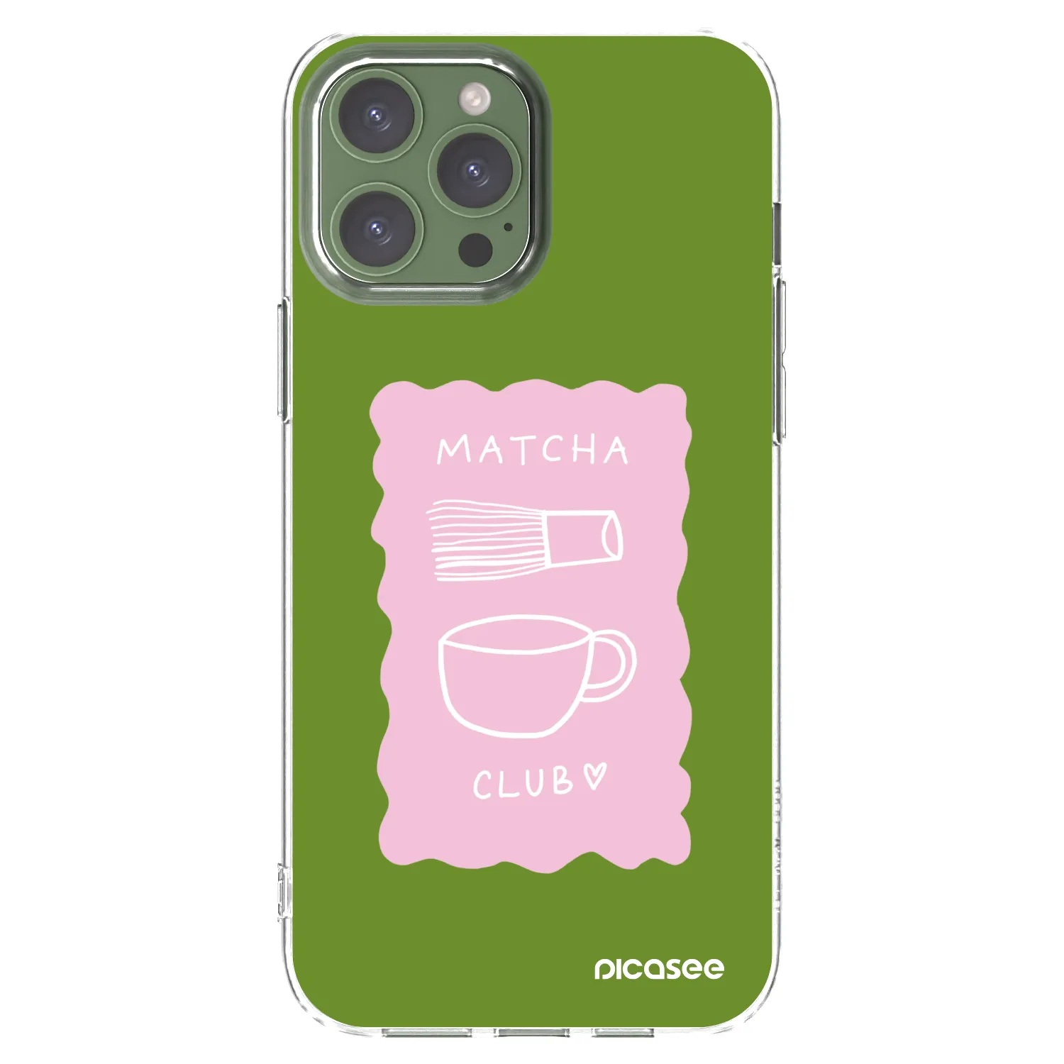Picasee Apple iPhone 13 Pro Max Hülle - Transparentes Silikon - Matcha club