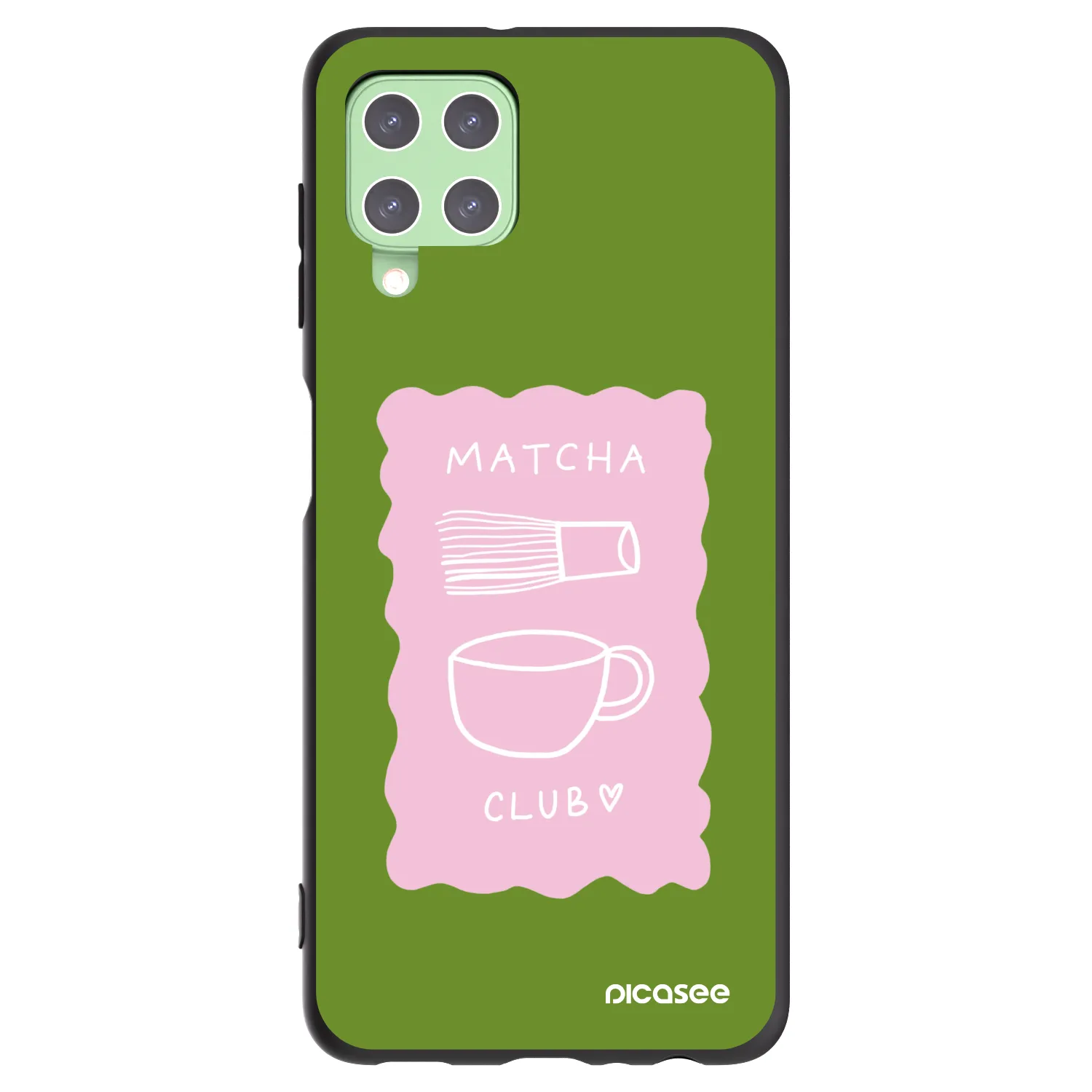 Picasee Samsung Galaxy A22 A225F 4G Hülle - Schwarzes Silikon - Matcha club