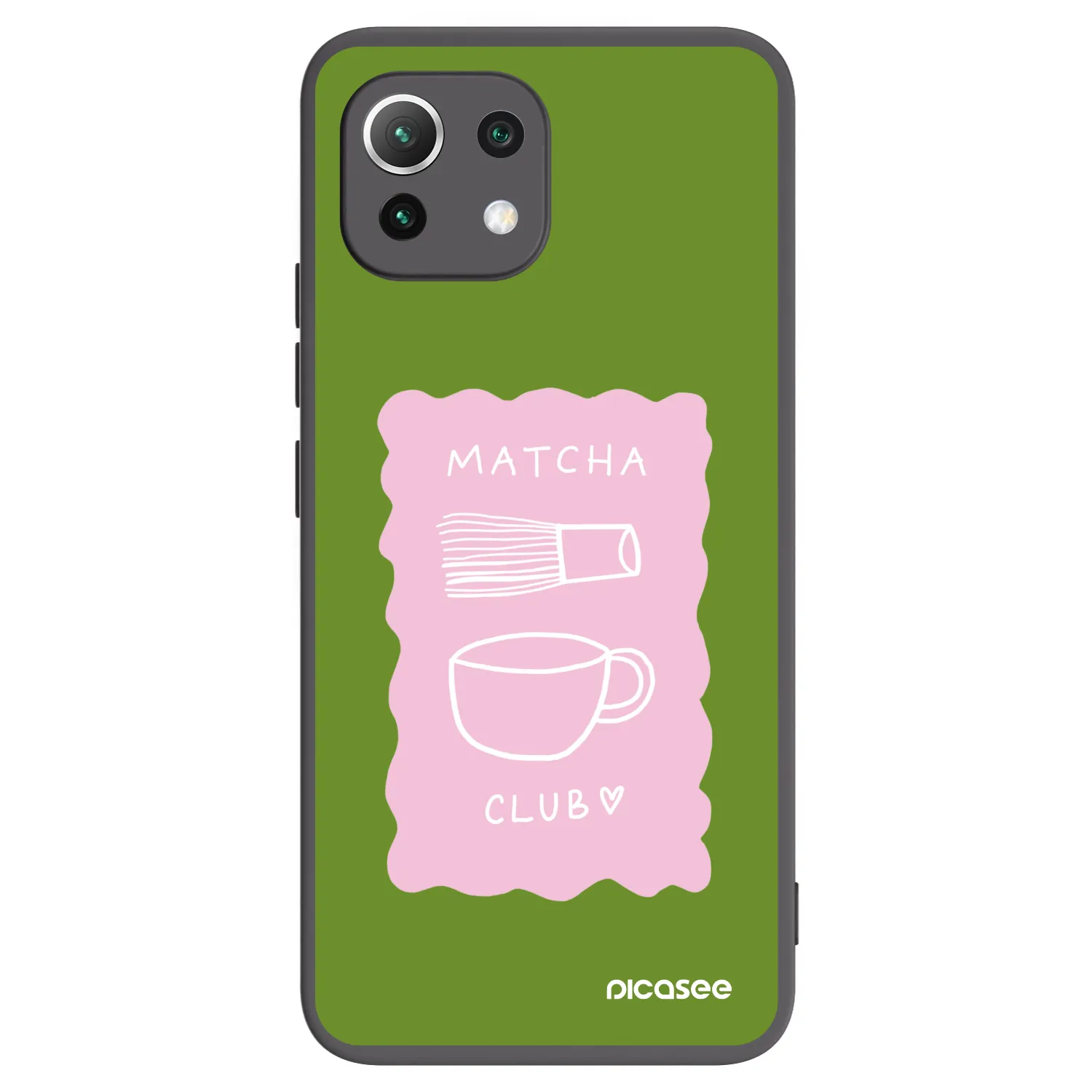 Picasee Xiaomi 11 Lite 5G NE Hülle - Schwarzes Silikon - Matcha club