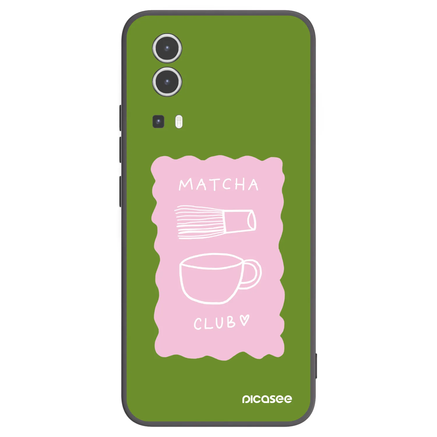 Picasee Vivo Y72 5G Hülle - Schwarzes Silikon - Matcha club
