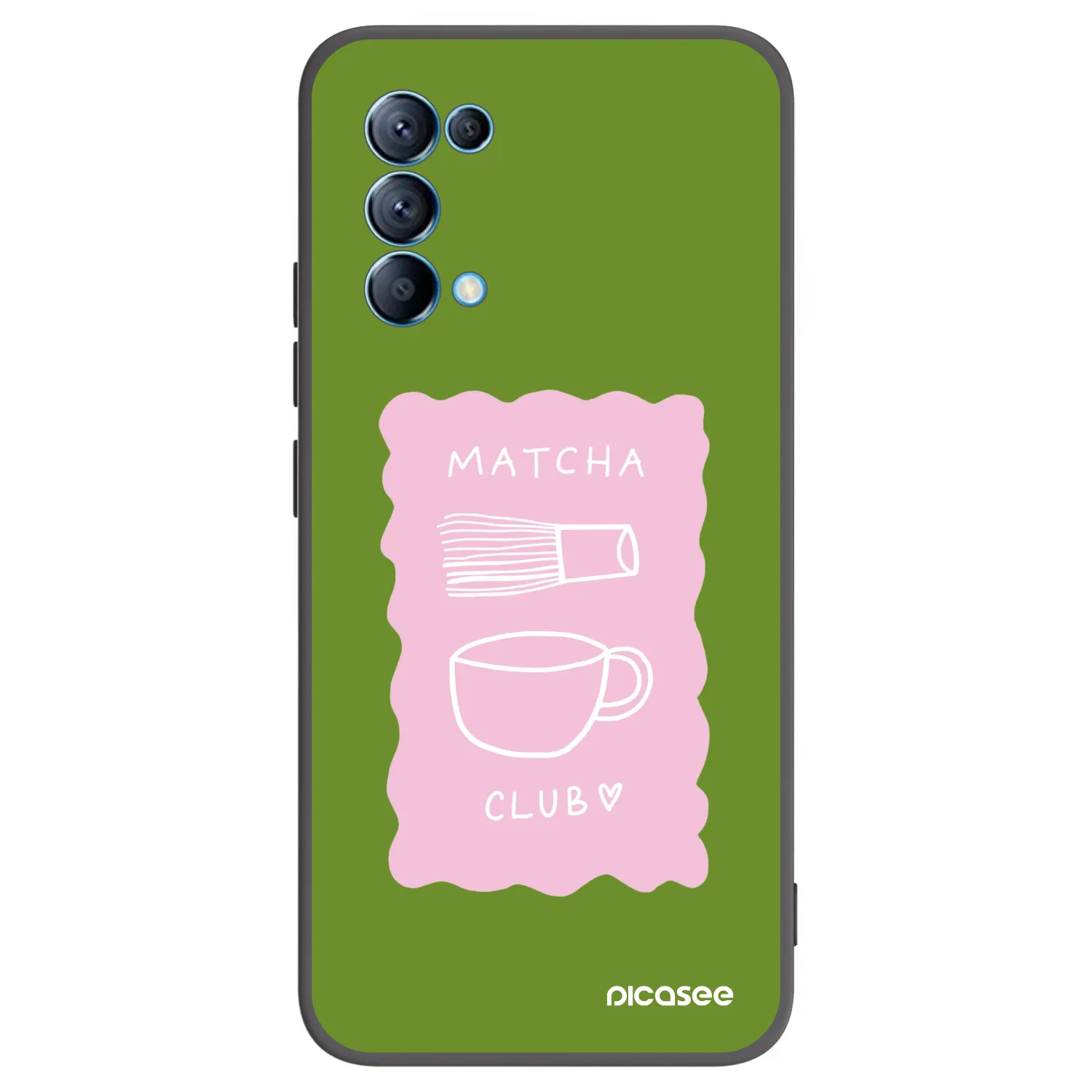 Picasee OPPO A16s Hülle - Schwarzes Silikon - Matcha club