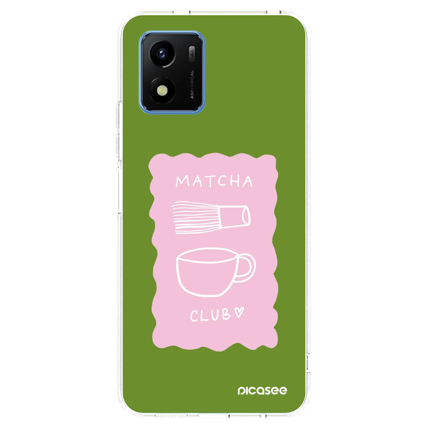 Picasee Vivo Y01 Hülle - Transparentes Silikon - Matcha club