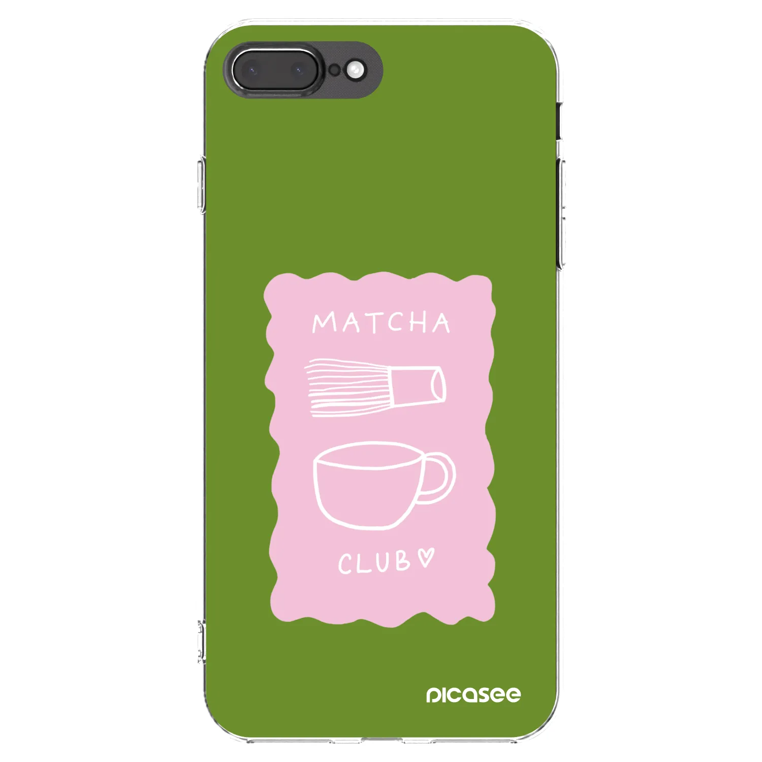 Picasee Apple iPhone 8 Plus Hülle - Transparentes Silikon - Matcha club