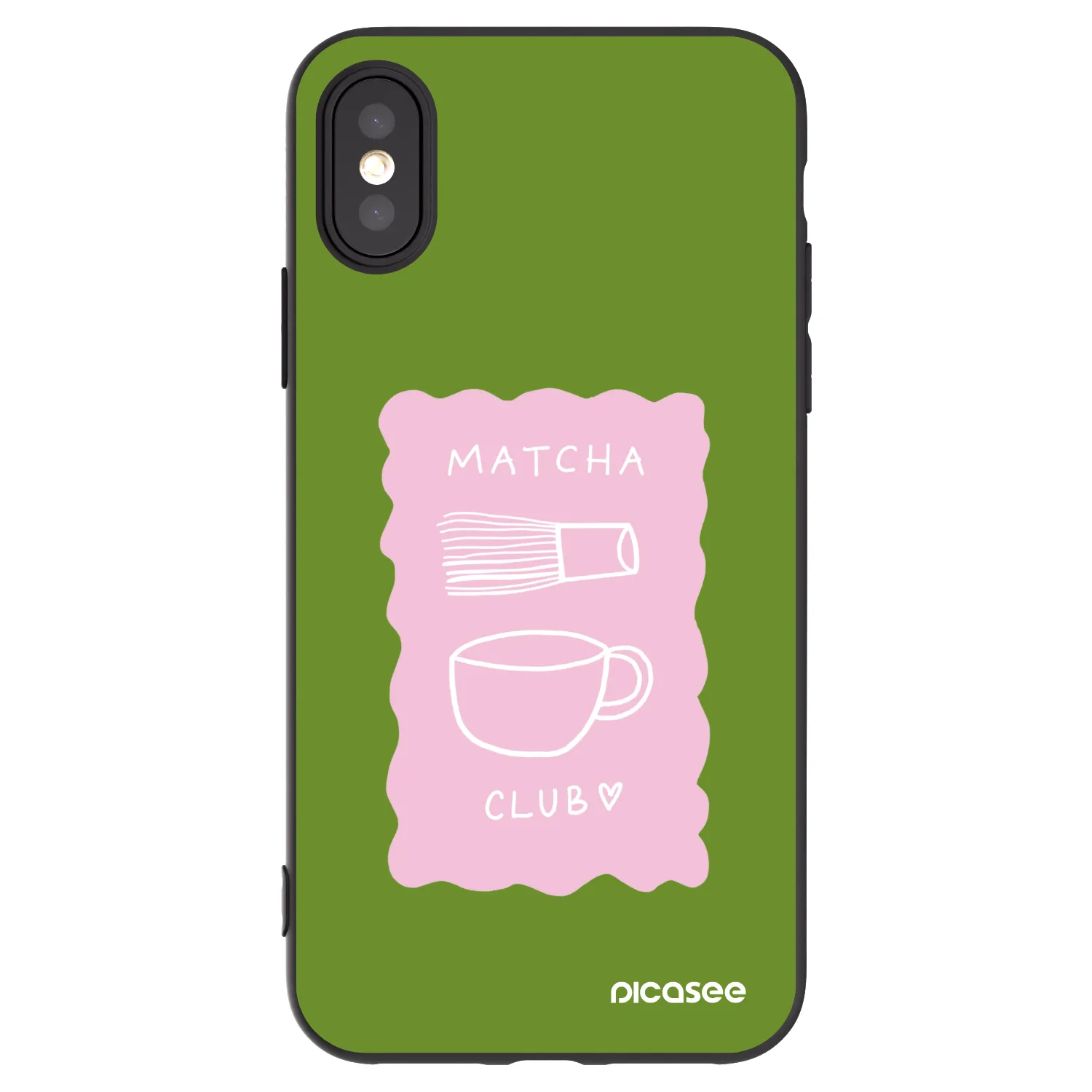 Picasee Apple iPhone X/XS Hülle - Schwarzes Silikon - Matcha club