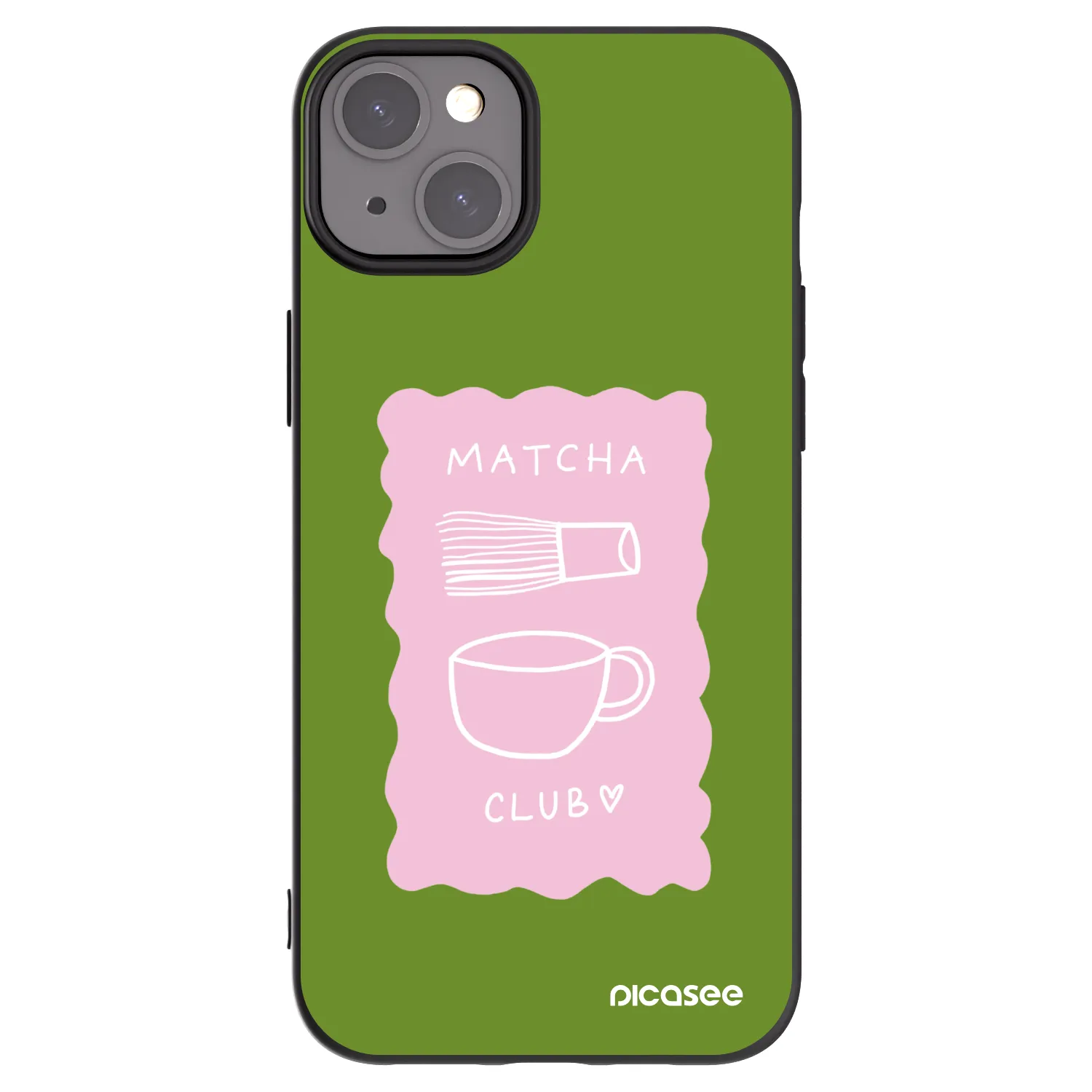 Picasee Apple iPhone 15 Plus Hülle - Schwarzes Silikon - Matcha club
