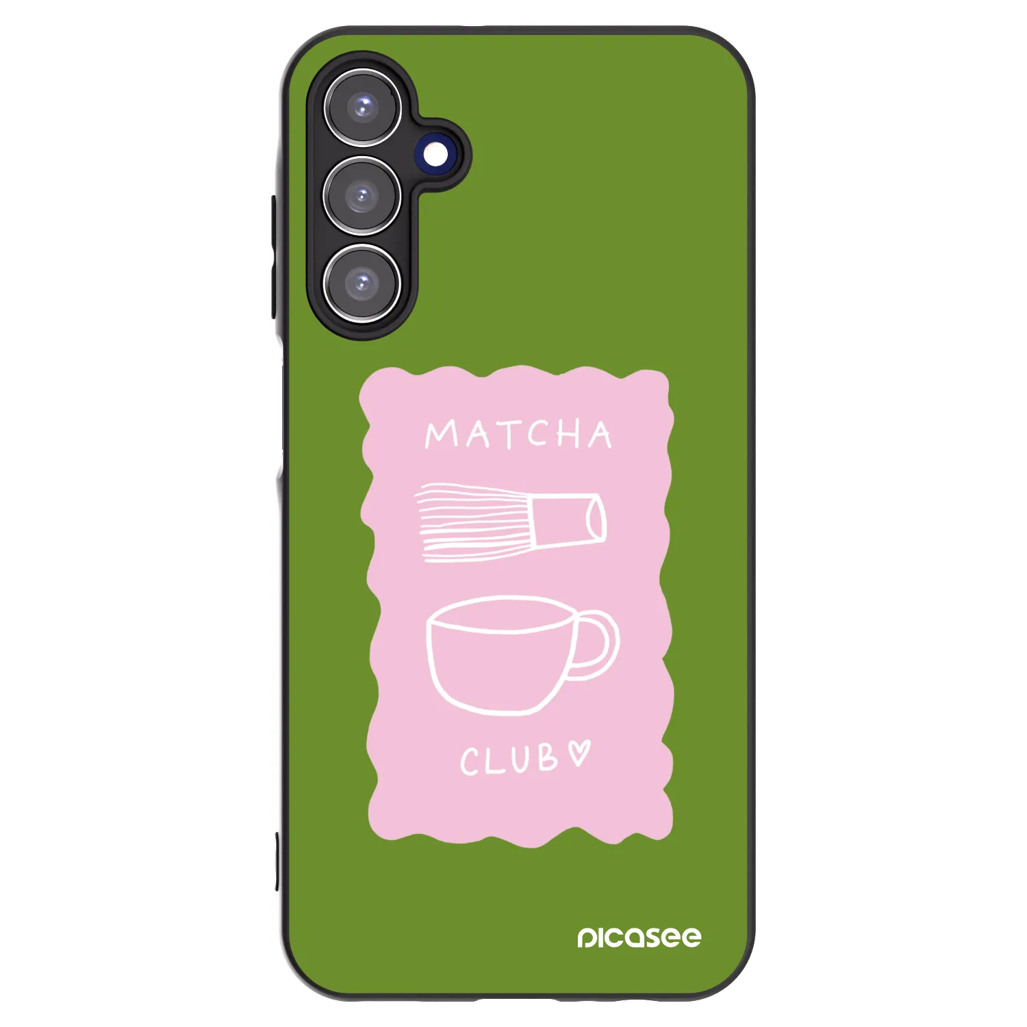 Picasee Samsung Galaxy A15 A156B 5G Hülle - Schwarzes Silikon - Matcha club
