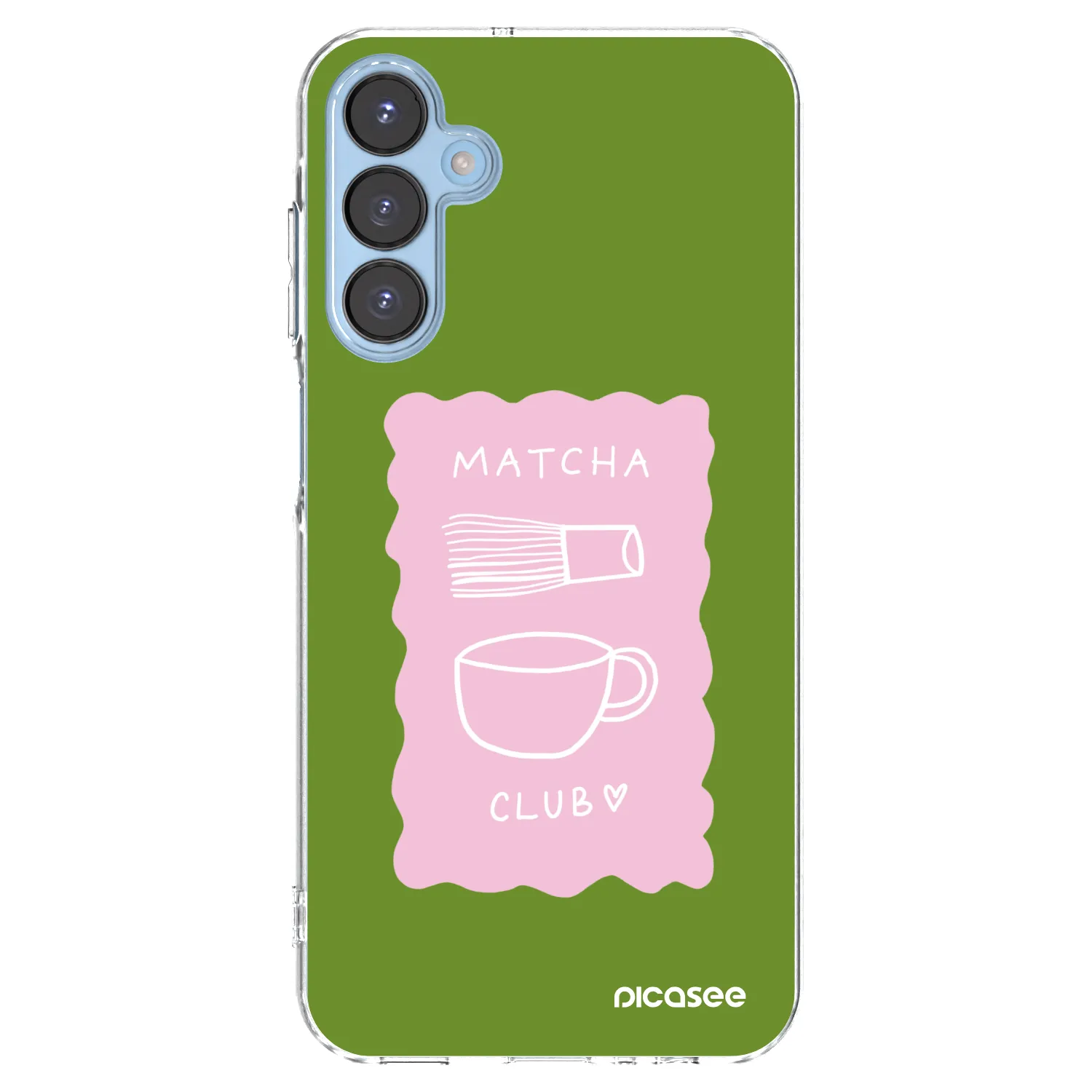 Picasee Samsung Galaxy A15 A156B 5G Hülle - Transparentes Silikon - Matcha club