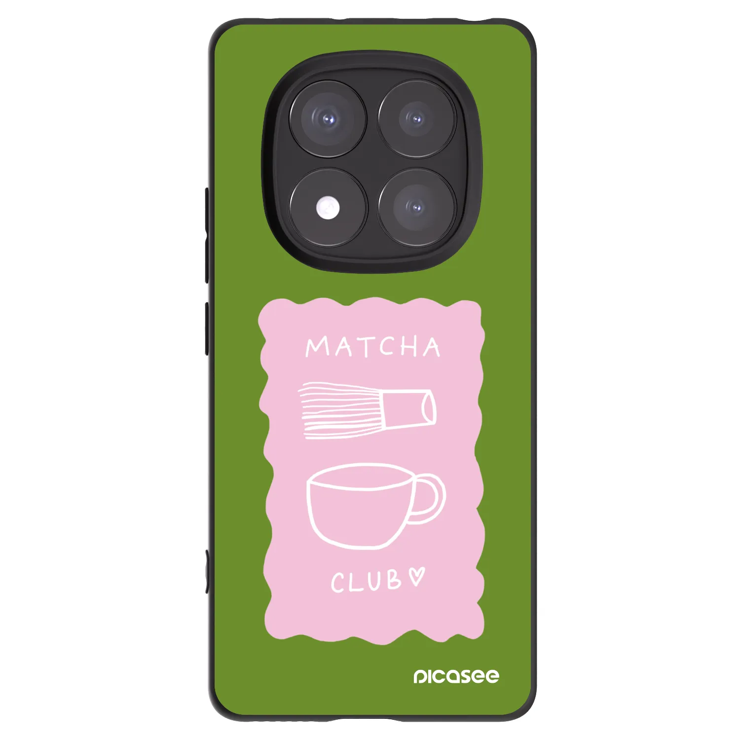 Picasee Xiaomi Redmi Note 14 Pro 5G Hülle - Schwarzes Silikon - Matcha club