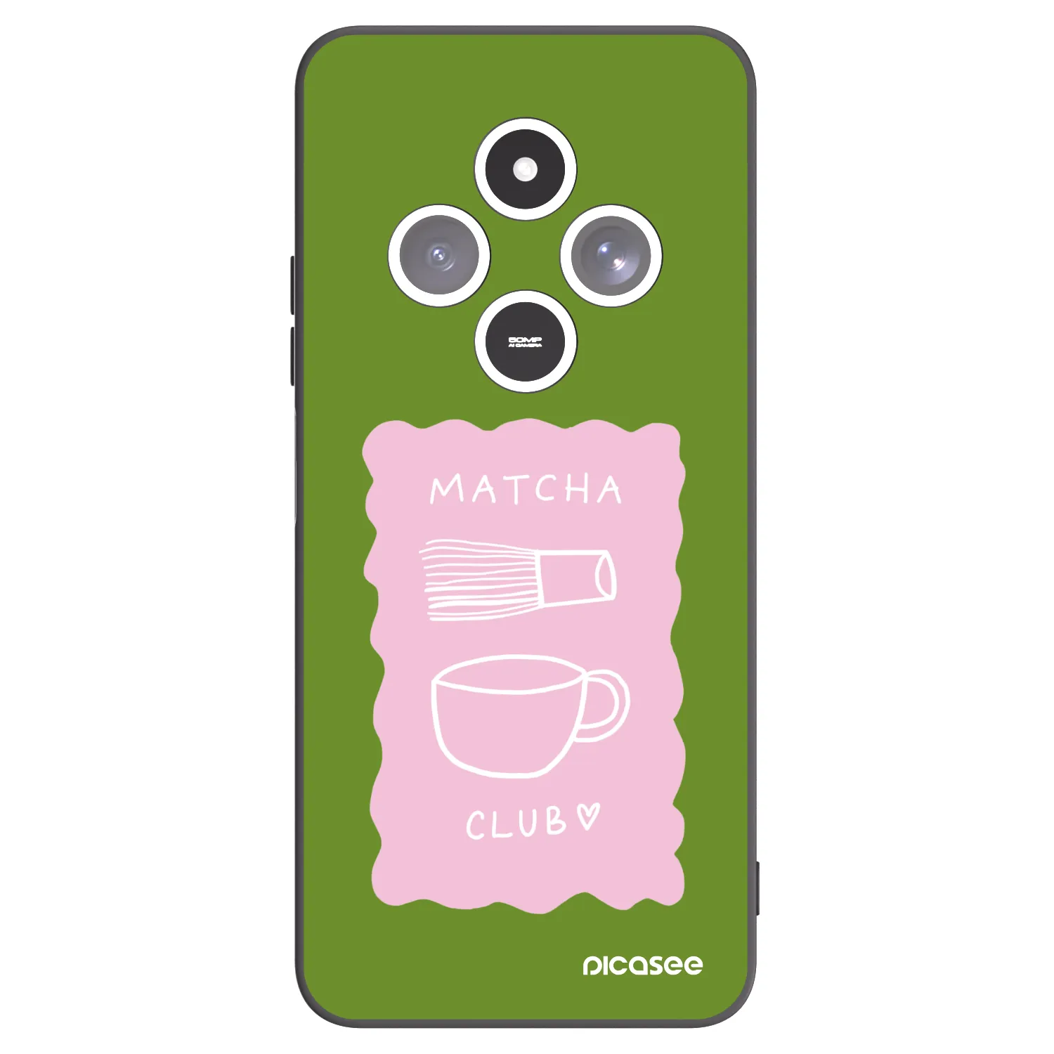Picasee Xiaomi Redmi 14C Hülle - Schwarzes Silikon - Matcha club