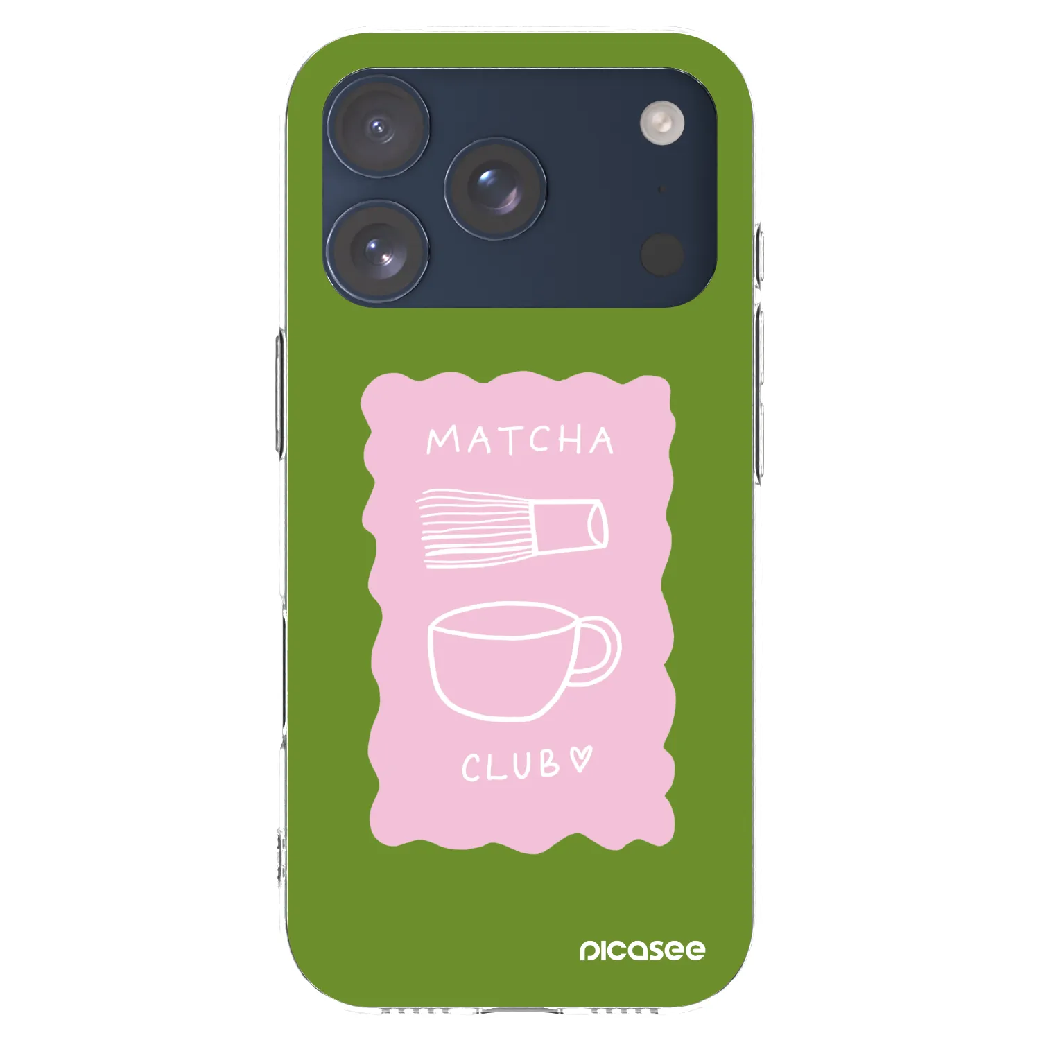 Picasee Apple iPhone 17 Pro Hülle - Transparentes Silikon - Matcha club