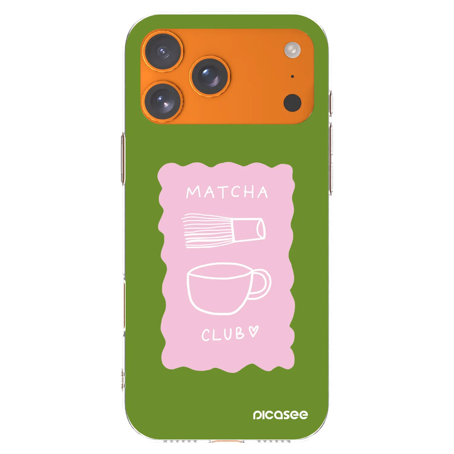 Picasee Apple iPhone 17 Pro Max Hülle - Transparentes Silikon - Matcha club
