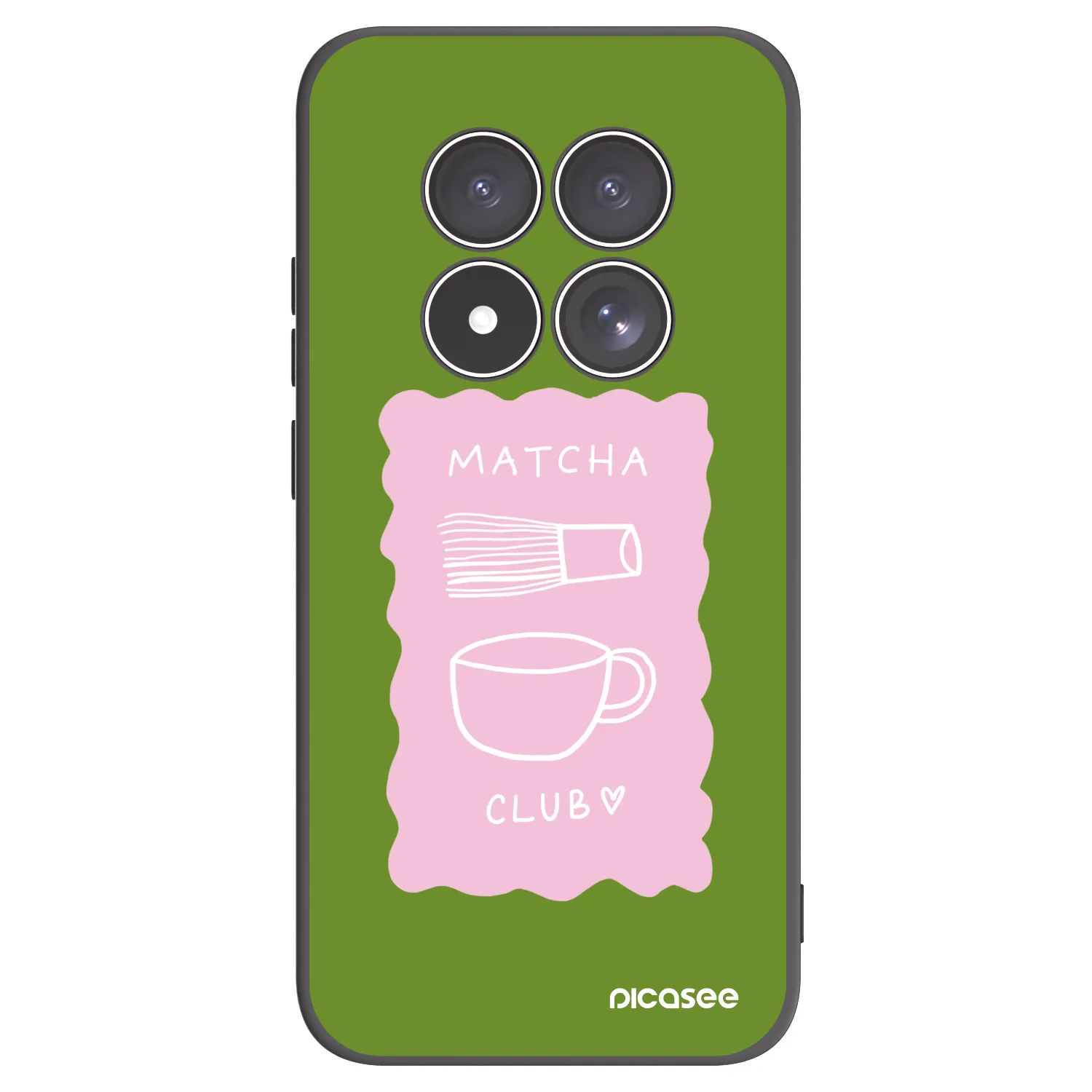 Picasee Xiaomi Redmi Note 15 Pro 4G Hülle - Schwarzes Silikon - Matcha club