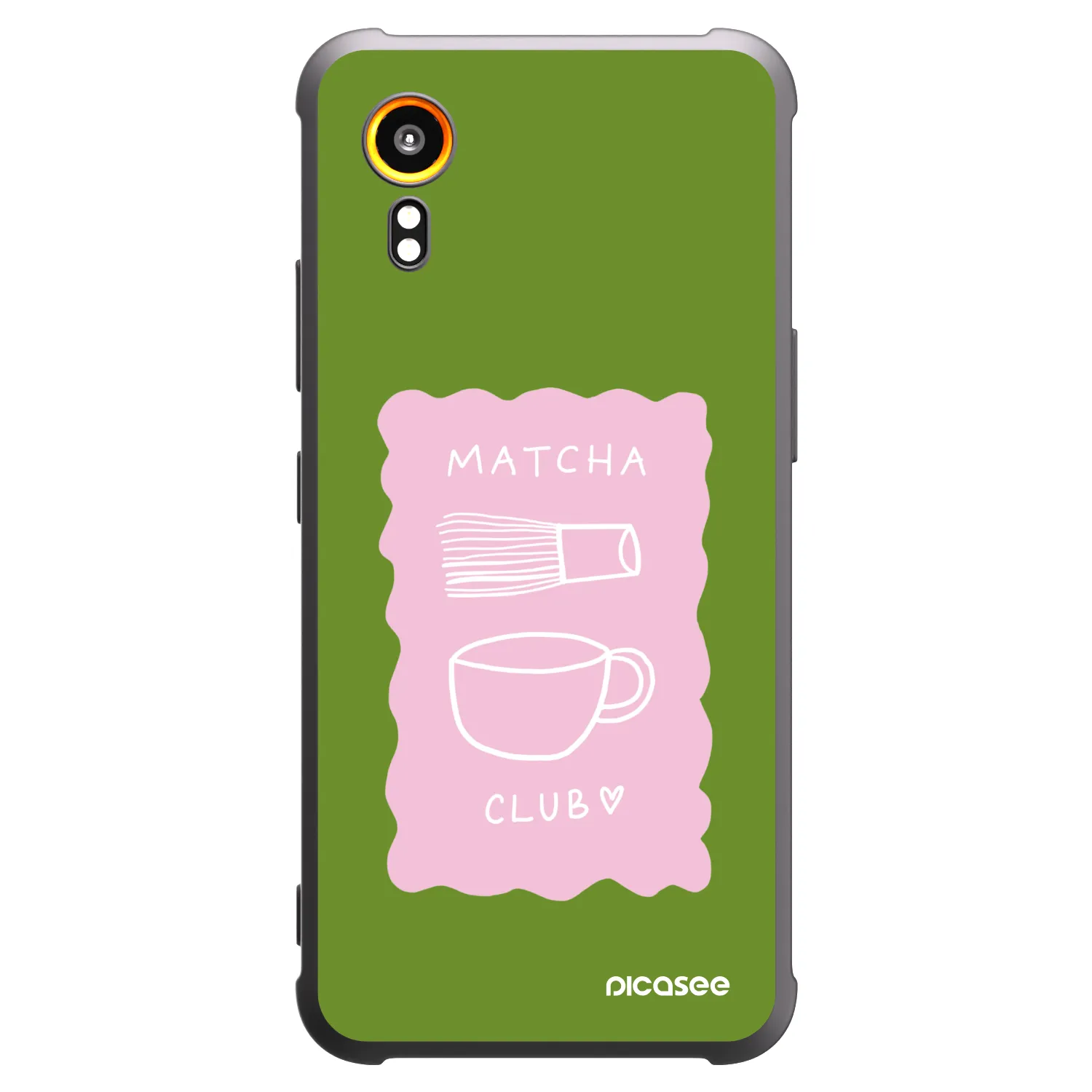 Picasee Samsung Galaxy XCover 7 Hülle - Schwarzes Silikon - Matcha club