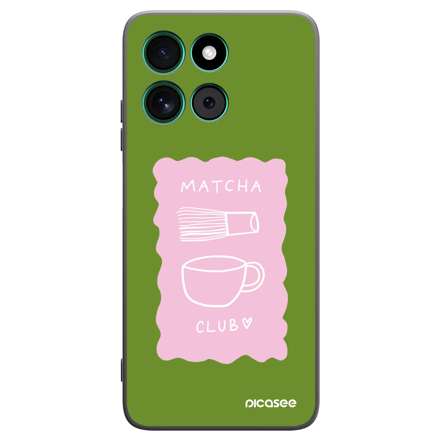 Picasee Motorola Moto G57 Power Hülle - Schwarzes Silikon - Matcha club