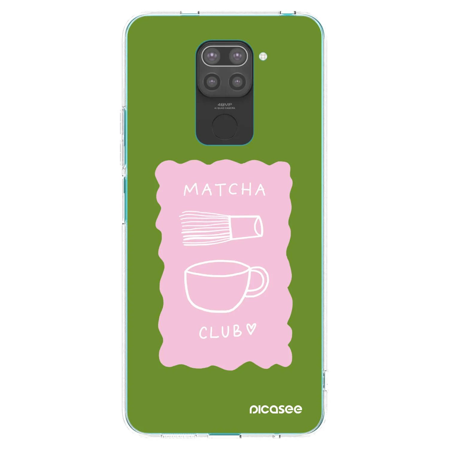 Picasee Xiaomi Redmi Note 9 Hülle - Schwarzes Silikon - Matcha club