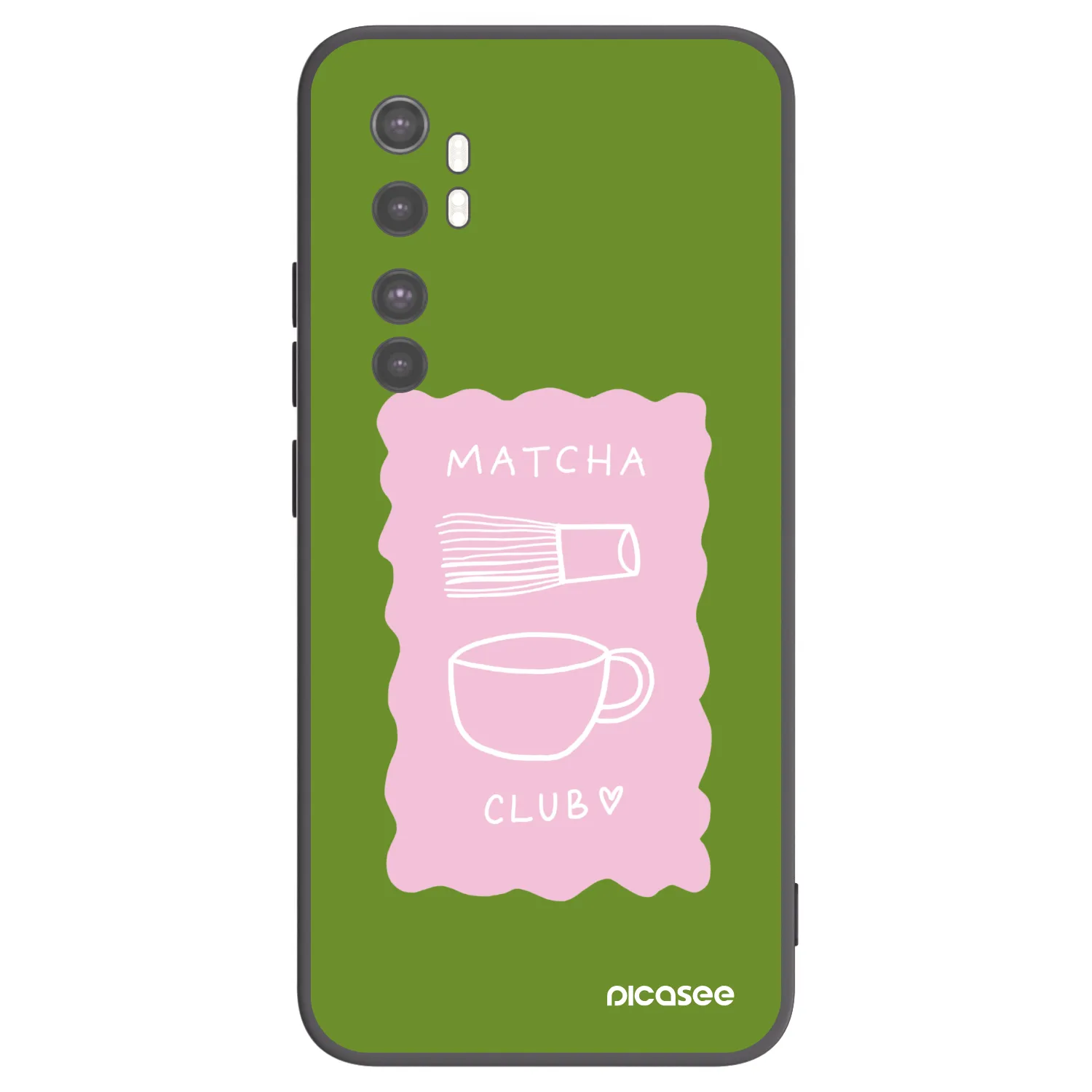 Picasee Xiaomi Mi Note 10 Lite Hülle - Schwarzes Silikon - Matcha club