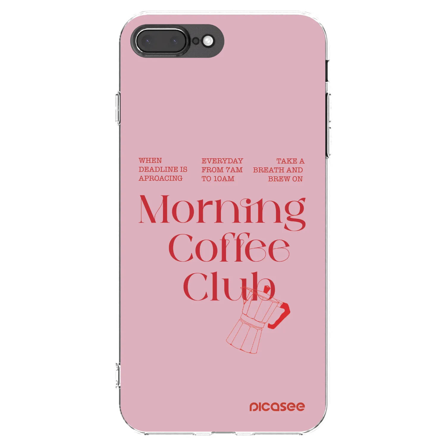 Picasee Apple iPhone 8 Plus Hülle - Transparentes Silikon - Morning