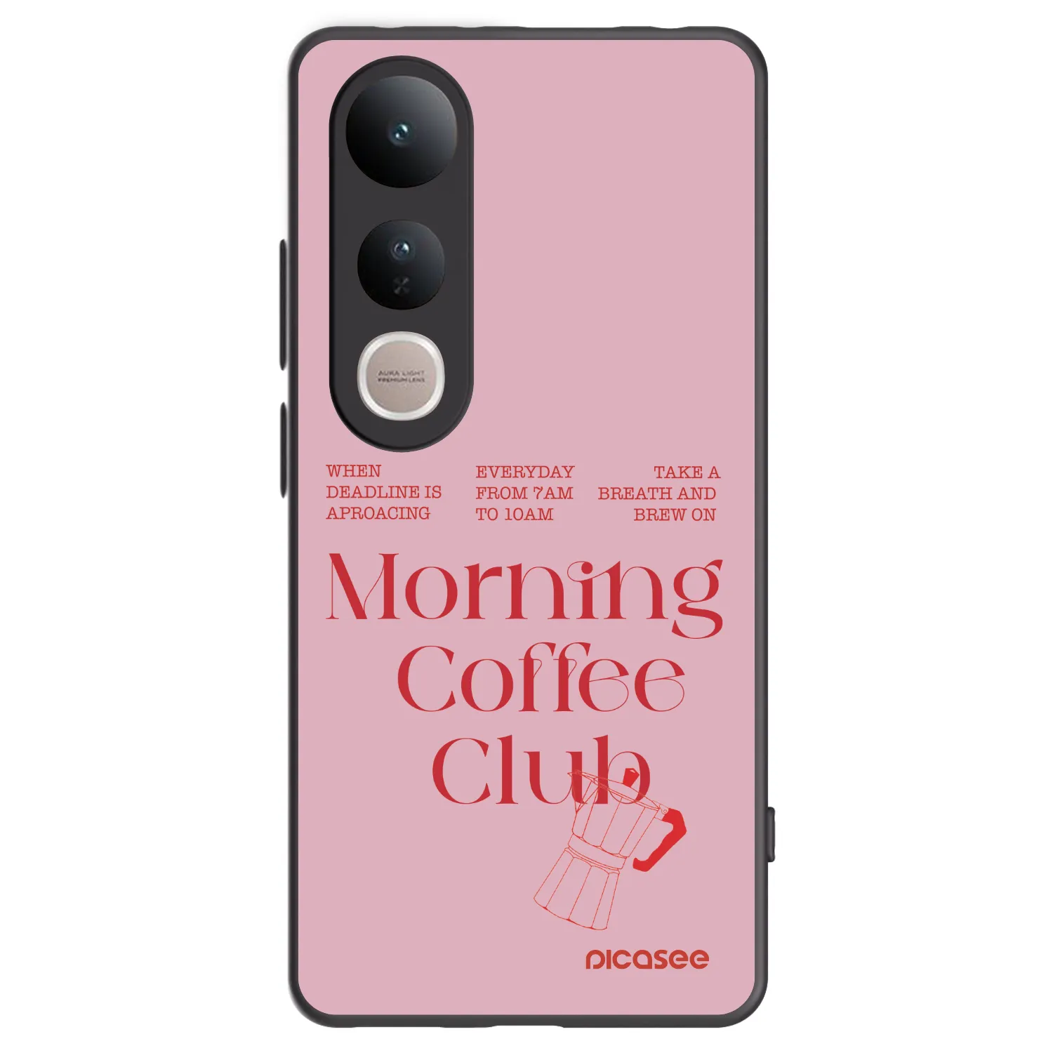Picasee Vivo V50 Lite 5G Hülle - Schwarzes Silikon - Morning