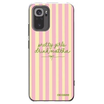Picasee Xiaomi Redmi Note 10 Hülle - Transparentes Silikon - Pretty matcha