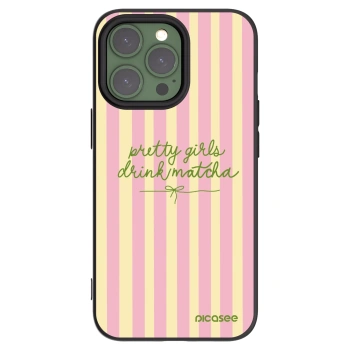 Picasee Apple iPhone 13 Pro Hülle - Schwarzes Silikon - Pretty matcha