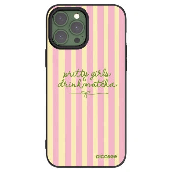 Picasee Apple iPhone 13 Pro Max Hülle - Schwarzes Silikon - Pretty matcha