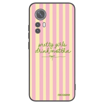 Picasee Xiaomi 12 Hülle - Schwarzes Silikon - Pretty matcha