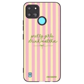 Picasee Realme C21Y Hülle - Schwarzes Silikon - Pretty matcha