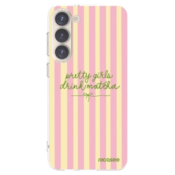 Picasee Samsung Galaxy S23+ 5G Hülle - Transparentes Silikon - Pretty matcha