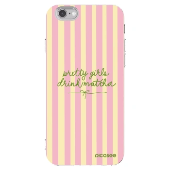 Picasee Apple iPhone 6/6S Hülle - Transparentes Silikon - Pretty matcha