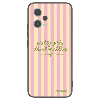 Picasee Xiaomi Redmi Note 12 5G Hülle - Schwarzes Silikon - Pretty matcha