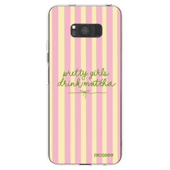 Picasee Samsung Galaxy S8 G950F Hülle - Transparentes Silikon - Pretty matcha