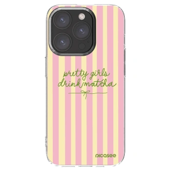 Picasee Apple iPhone 15 Pro Hülle - Transparentes Silikon - Pretty matcha