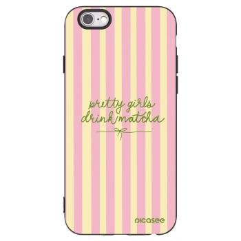 Picasee Apple iPhone 6/6S Hülle - Schwarzes Silikon - Pretty matcha