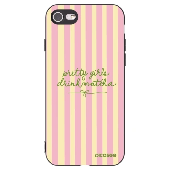 Picasee Apple iPhone 7 Hülle - Schwarzes Silikon - Pretty matcha