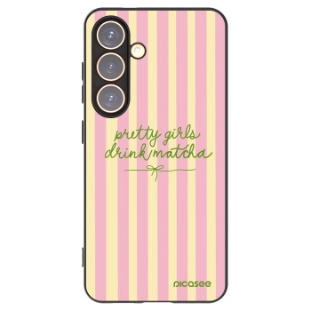 Picasee Samsung Galaxy S24 S921B 5G Hülle - Schwarzes Silikon - Pretty matcha