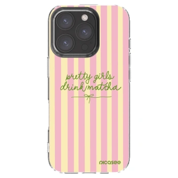 Picasee Apple iPhone 16 Pro Hülle - Transparentes Silikon - Pretty matcha