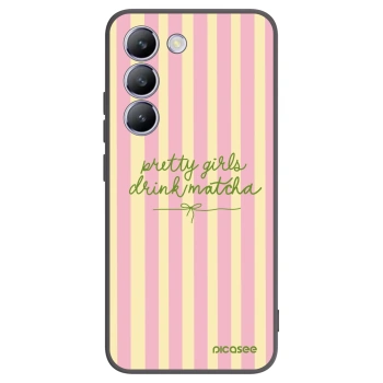 Picasee Vivo V40 SE 5G Hülle - Schwarzes Silikon - Pretty matcha