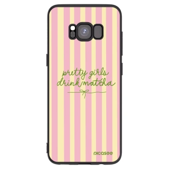 Picasee Samsung Galaxy S8 G950F Hülle - Schwarzes Silikon - Pretty matcha