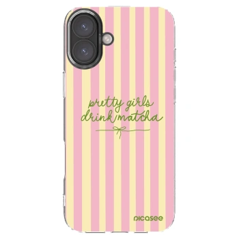 Picasee Apple iPhone 16 Plus Hülle - Transparentes Silikon - Pretty matcha