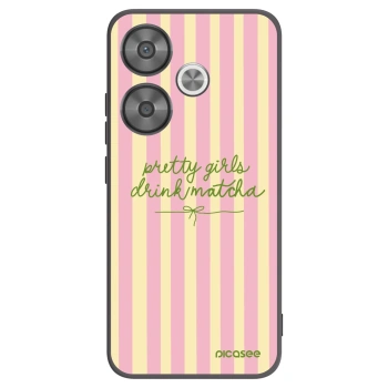 Picasee Xiaomi Poco F6 Hülle - Schwarzes Silikon - Pretty matcha