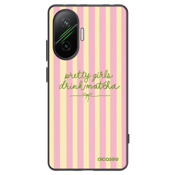 Picasee Xiaomi Poco F7 Pro 5G Hülle - Schwarzes Silikon - Pretty matcha
